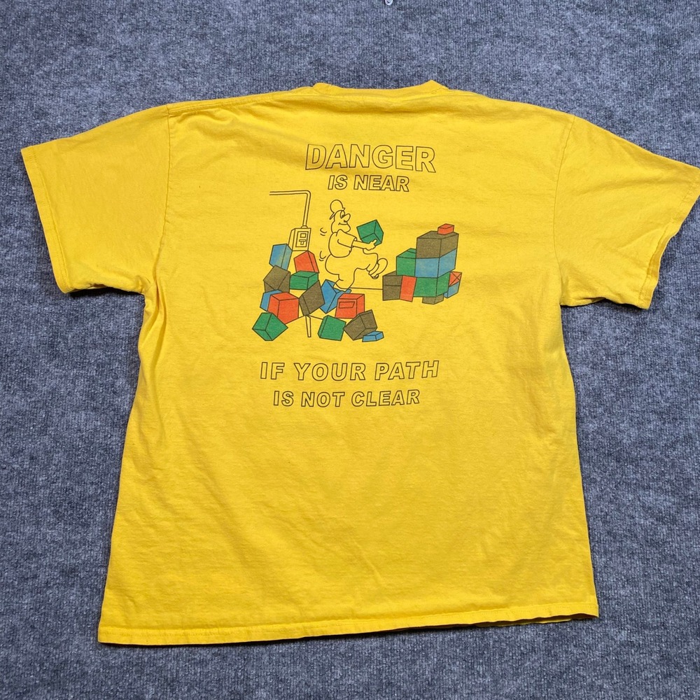 Port & Company Dollar Tree Safety Graphic T-Shirt Mens XL Yellow Short‎ Sleeve